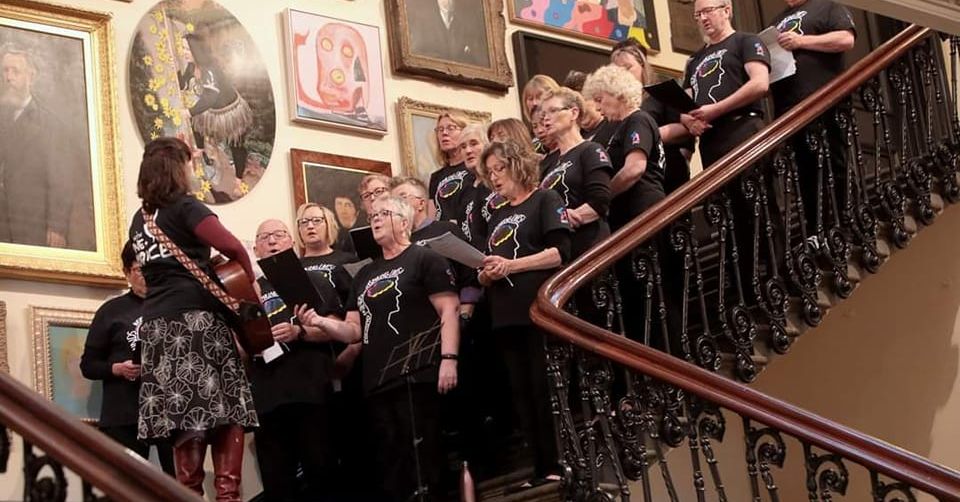 Ballarat community choir performing with conductor