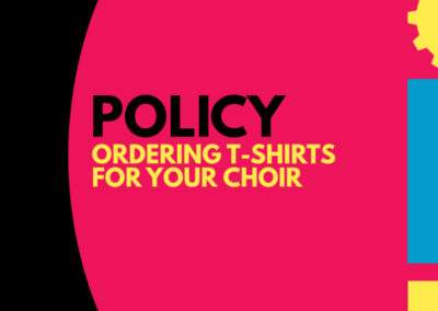 Ordering T-Shirts for your Choir