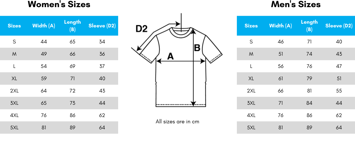 T-shirt size guide - ALL (2)
