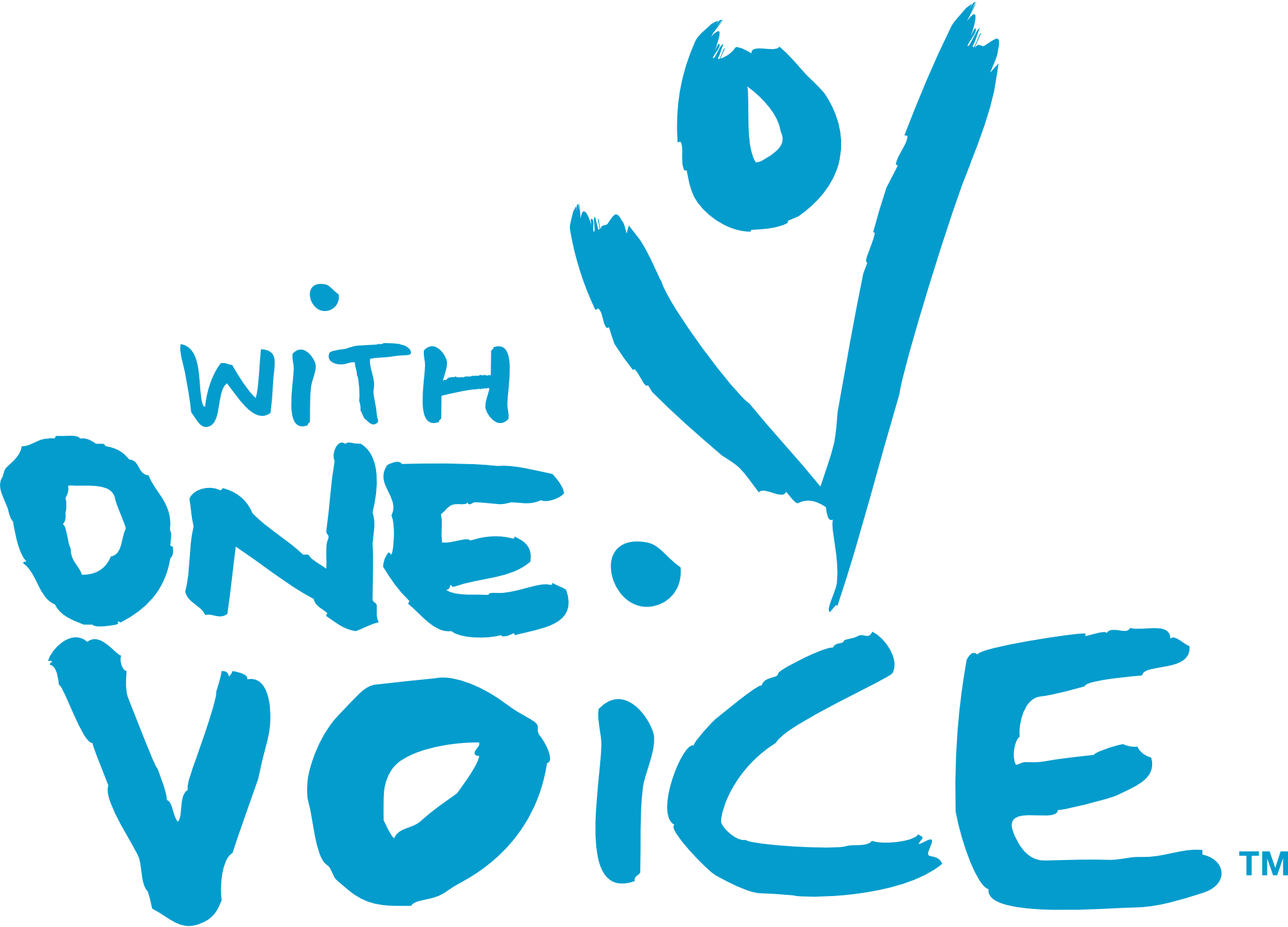 With One Voice Blue Logo