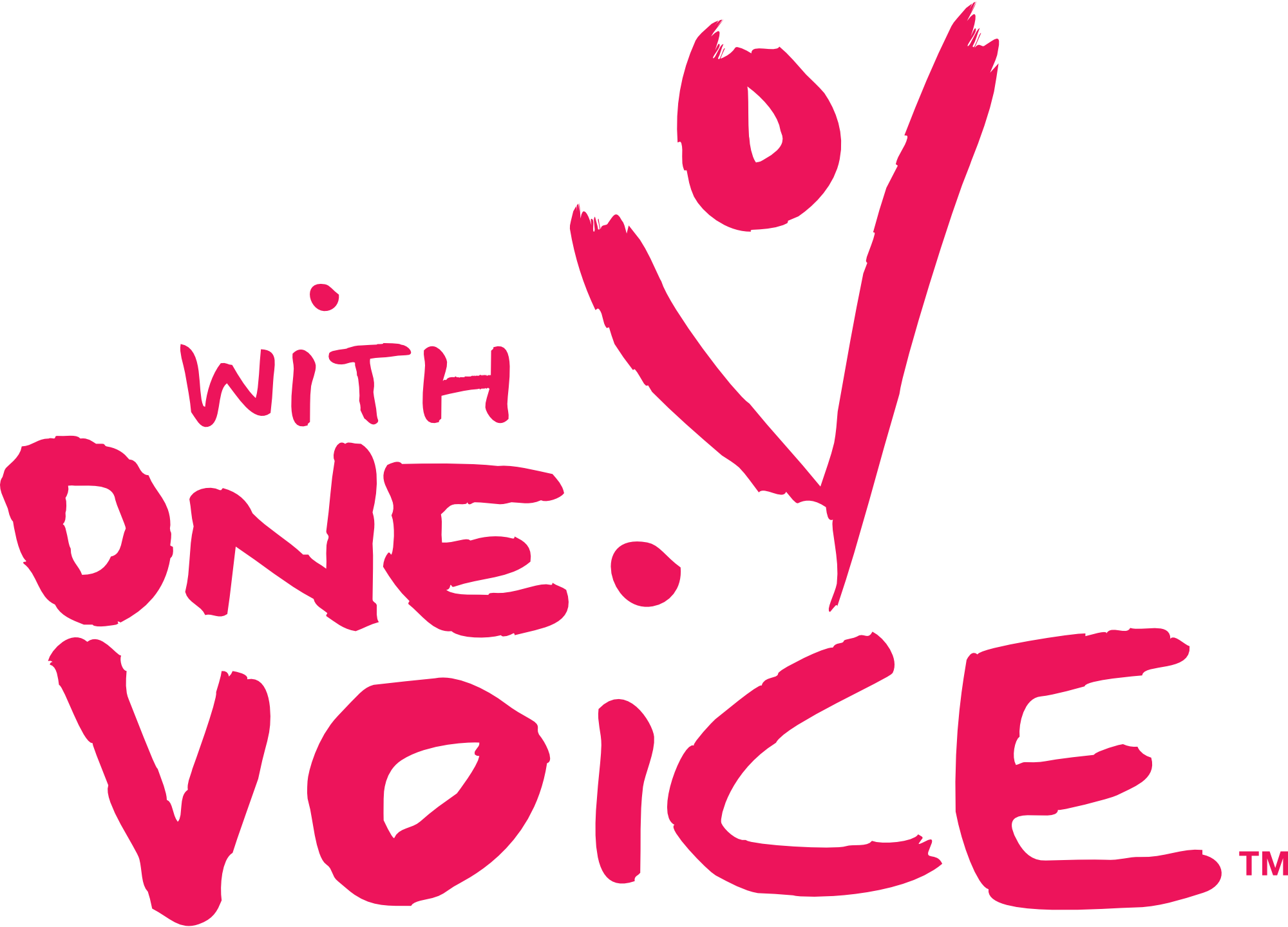 With One Voice Pink Logo