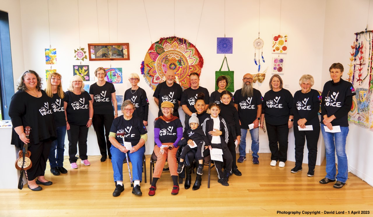 Altona Meadows community choir performing with conductor