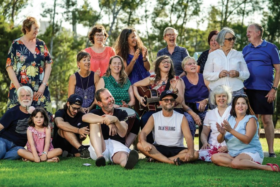 St Kilda community choir with conductor